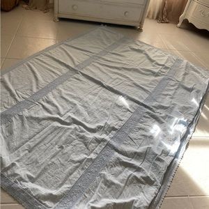 Simply Shabby Chic Twin Blue crochet duvet and one sham